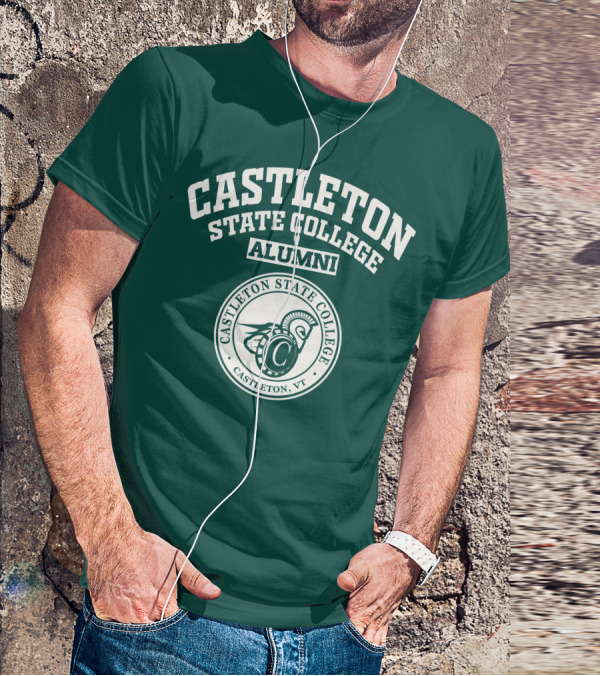 Castleton State College Alumni Spartan Emblem Castleton VT T-Shirt