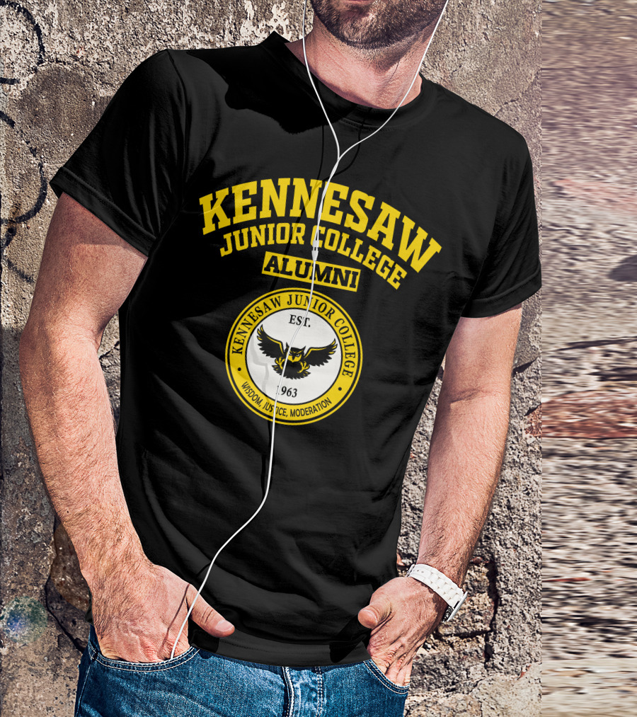 Kennesaw Junior College Alumni 1963 Wisdom Justice Moderation Owl T-Shirt