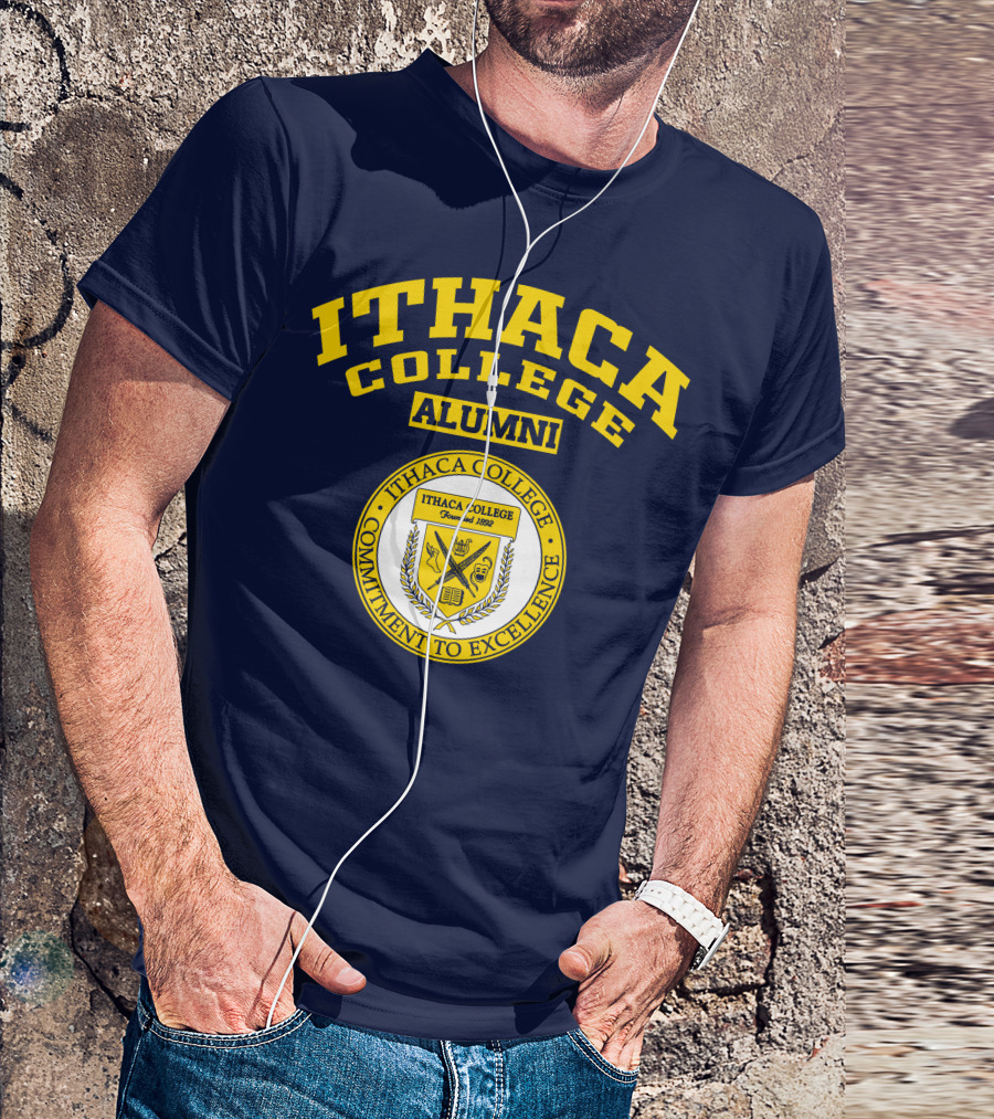 Ithaca College Alumni Commitment To Excellence Founded 1892 Emblem T-Shirt