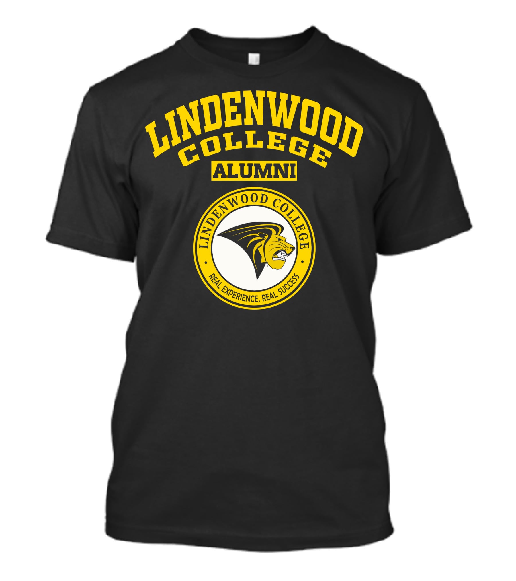 Lindenwood College Alumni Real Experience Real Success Lion T-Shirt
