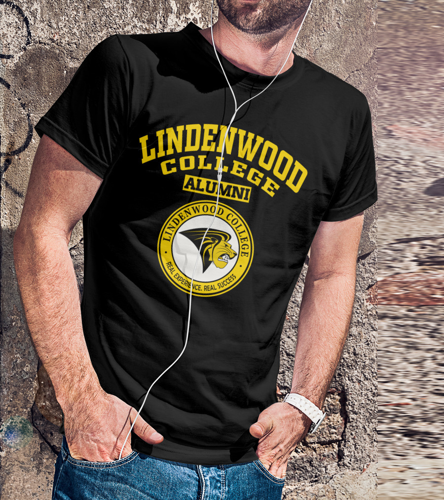 Lindenwood College Alumni Real Experience Real Success Lion T-Shirt