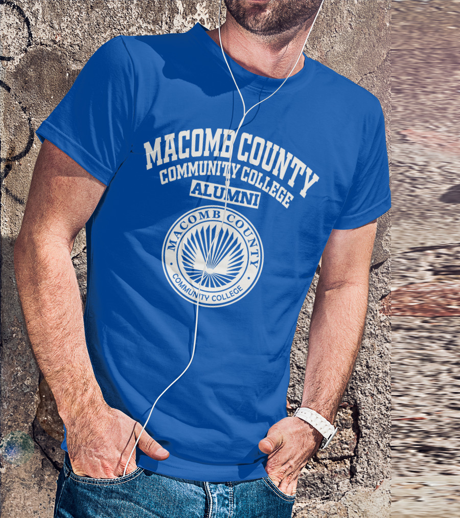 Macomb County Community College Alumni Seal Blue T-Shirt