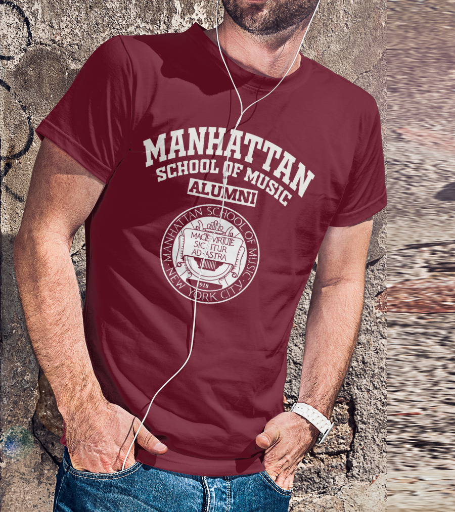 Manhattan School Of Music Alumni Mace Virtue Sic Itur Ad Astra 1918 New York City T-Shirt