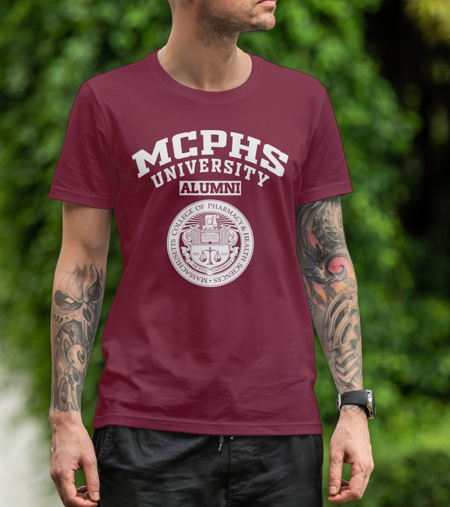 MCPHS University Alumni Massachusetts College Of Pharmacy And Health Sciences Seal T-Shirt