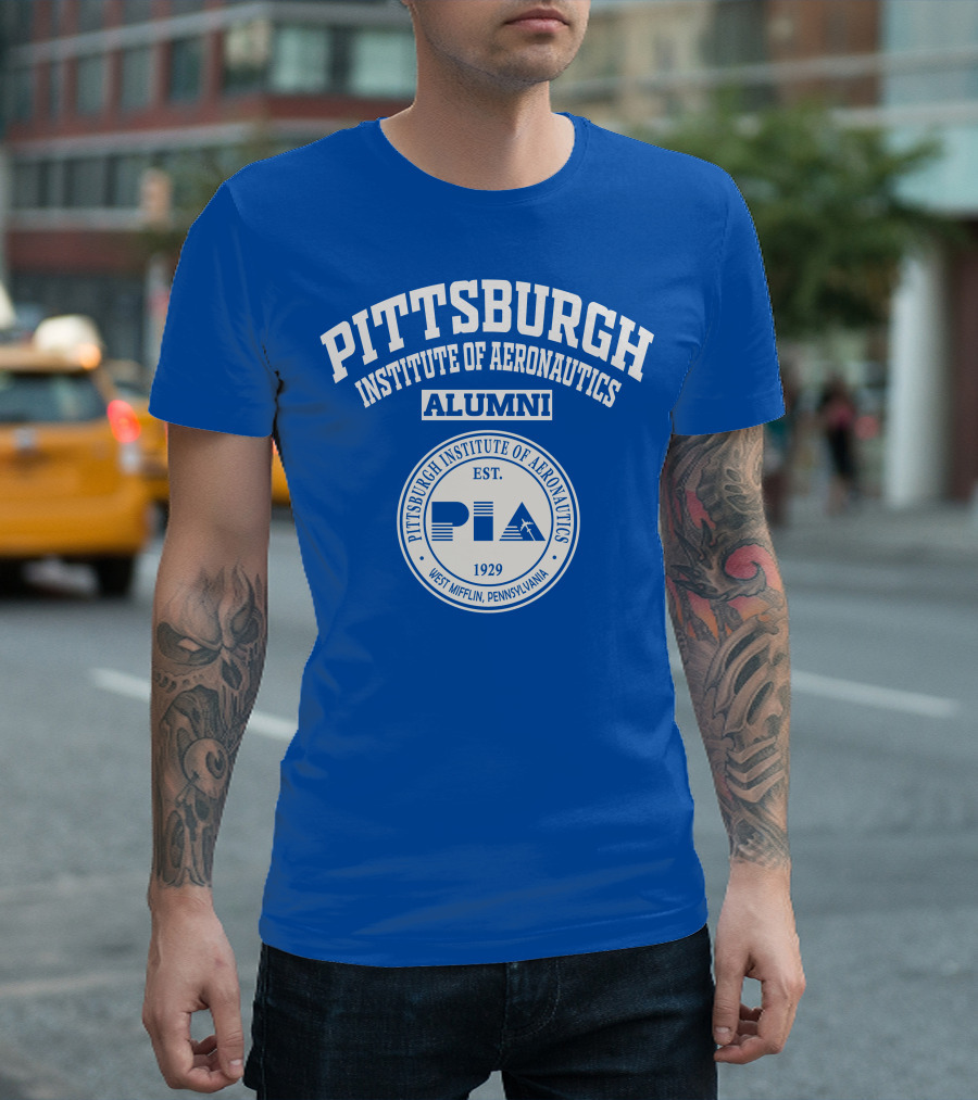 Pittsburgh Institute Of Aeronautics Alumni PIA Est. 1929 West Mifflin Pennsylvania T-Shirt