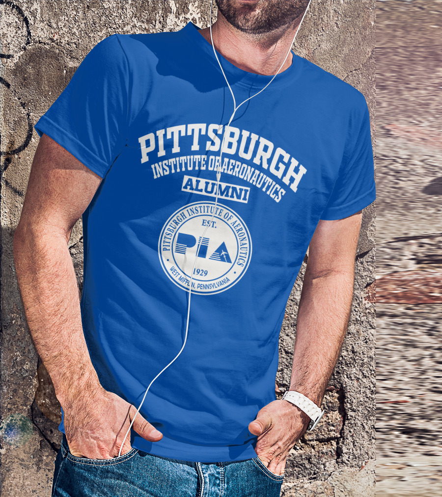 Pittsburgh Institute Of Aeronautics Alumni PIA Est. 1929 West Mifflin Pennsylvania T-Shirt