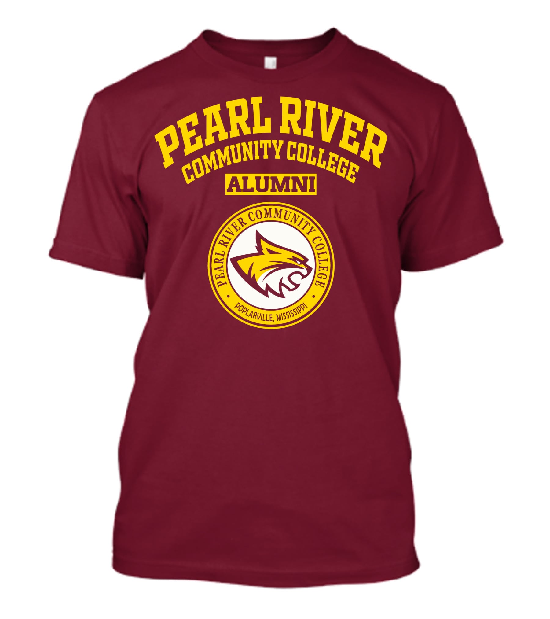 Pearl River Community College Alumni Poplarville Mississippi Wildcat T-Shirt
