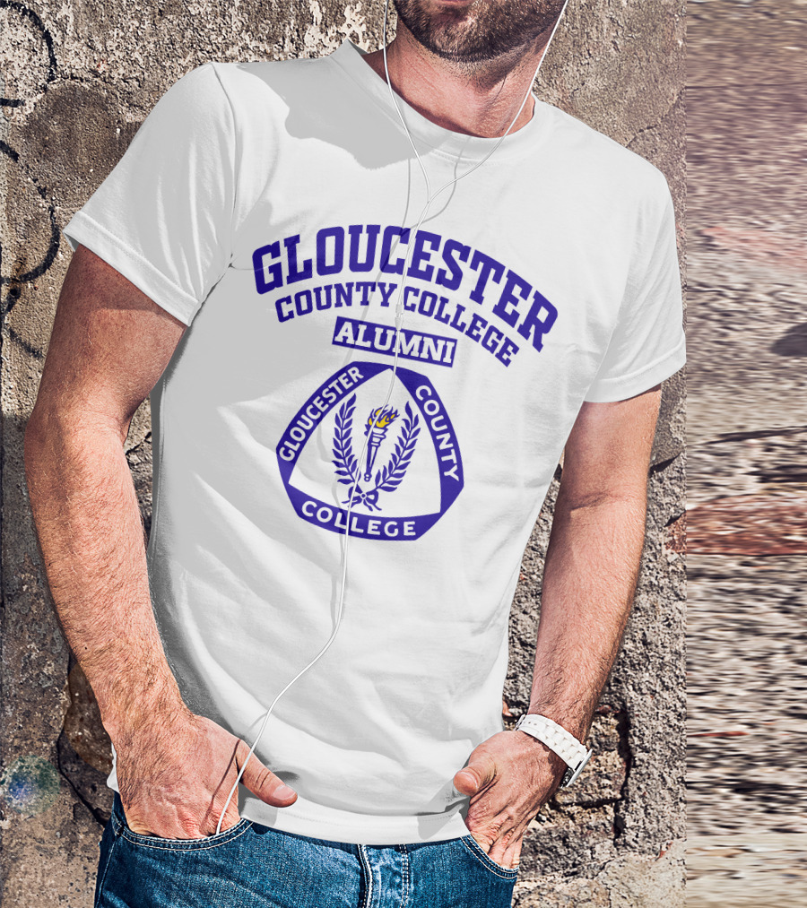Gloucester County College Alumni Torch Laurel Emblem T-Shirt