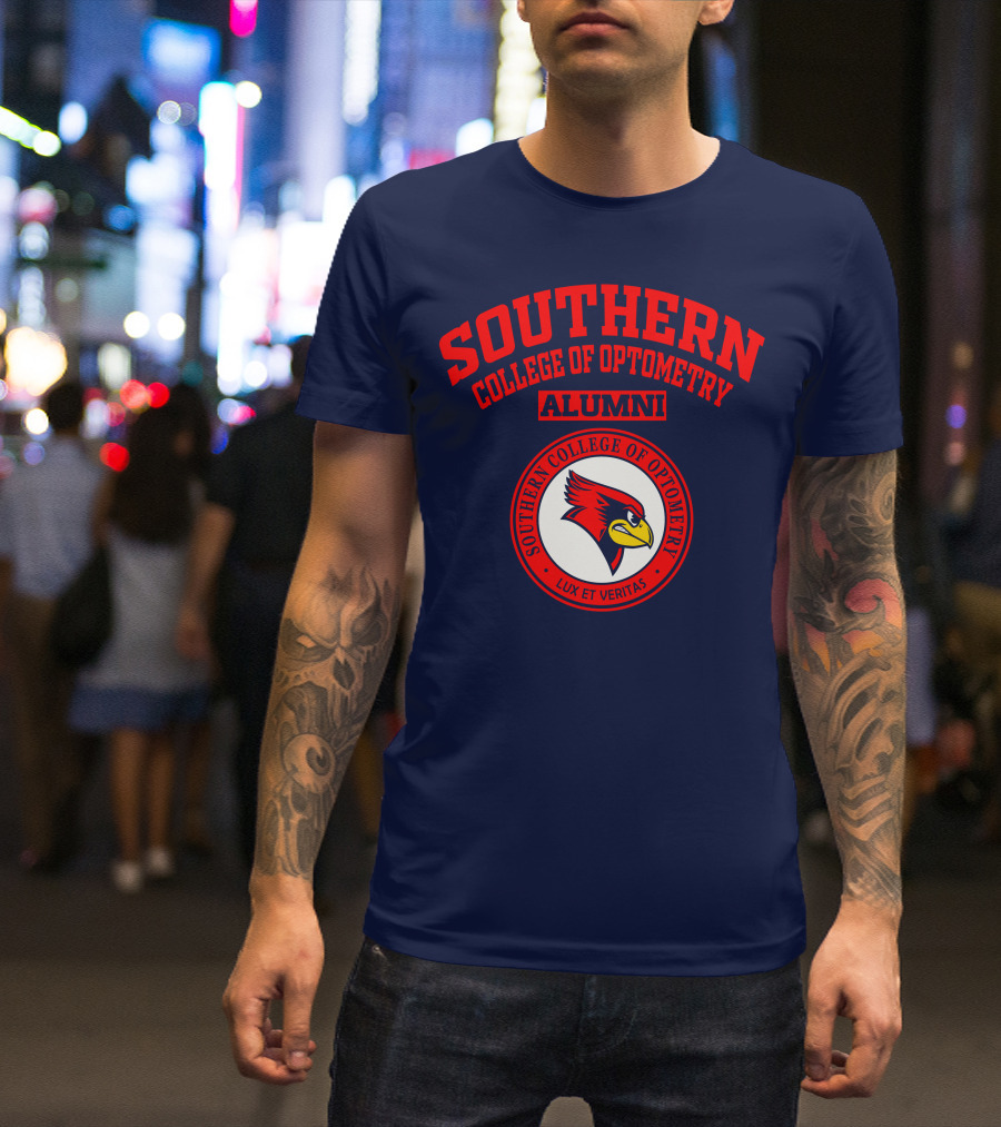 Southern College Of Optometry Alumni Lux Et Veritas Cardinal T-Shirt