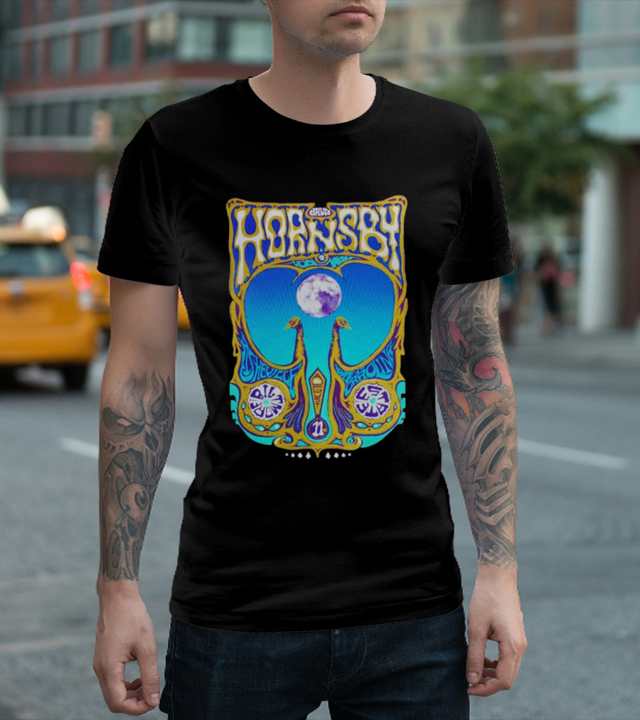 Bruce Hornsby Vintage Music Art With New York Psychedelic Blue Moon T-Shirt