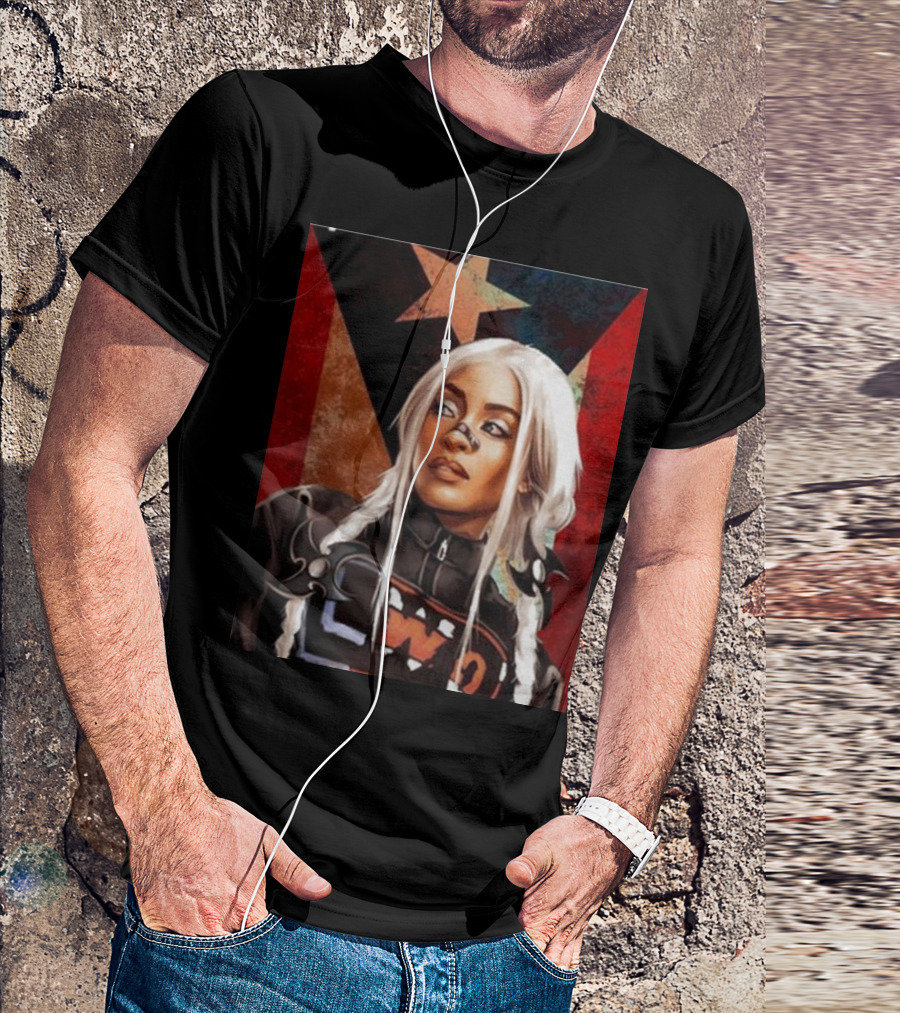 Queen Zelina Fear La Chancla LWO Latin World Order Star Flag Background T-Shirt