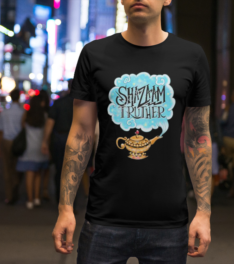 Shazaam Truther Magic Lamp Cloud T-Shirt