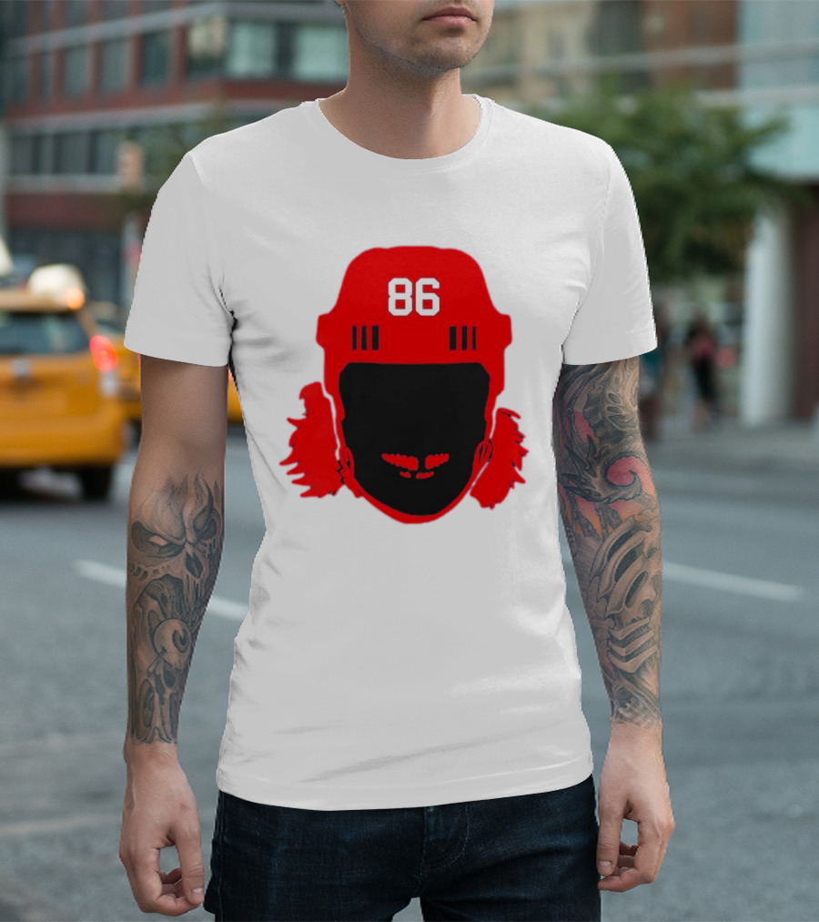 Spittin Chiclets Nj 86 Hockey Helmet T-Shirt