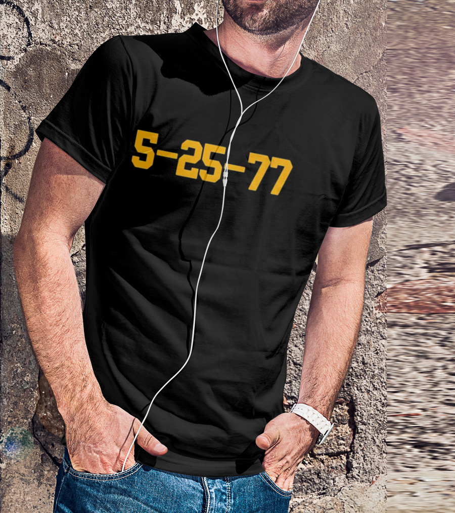 Mechilambre 5-25-77 Retro Date Emblem T-Shirt