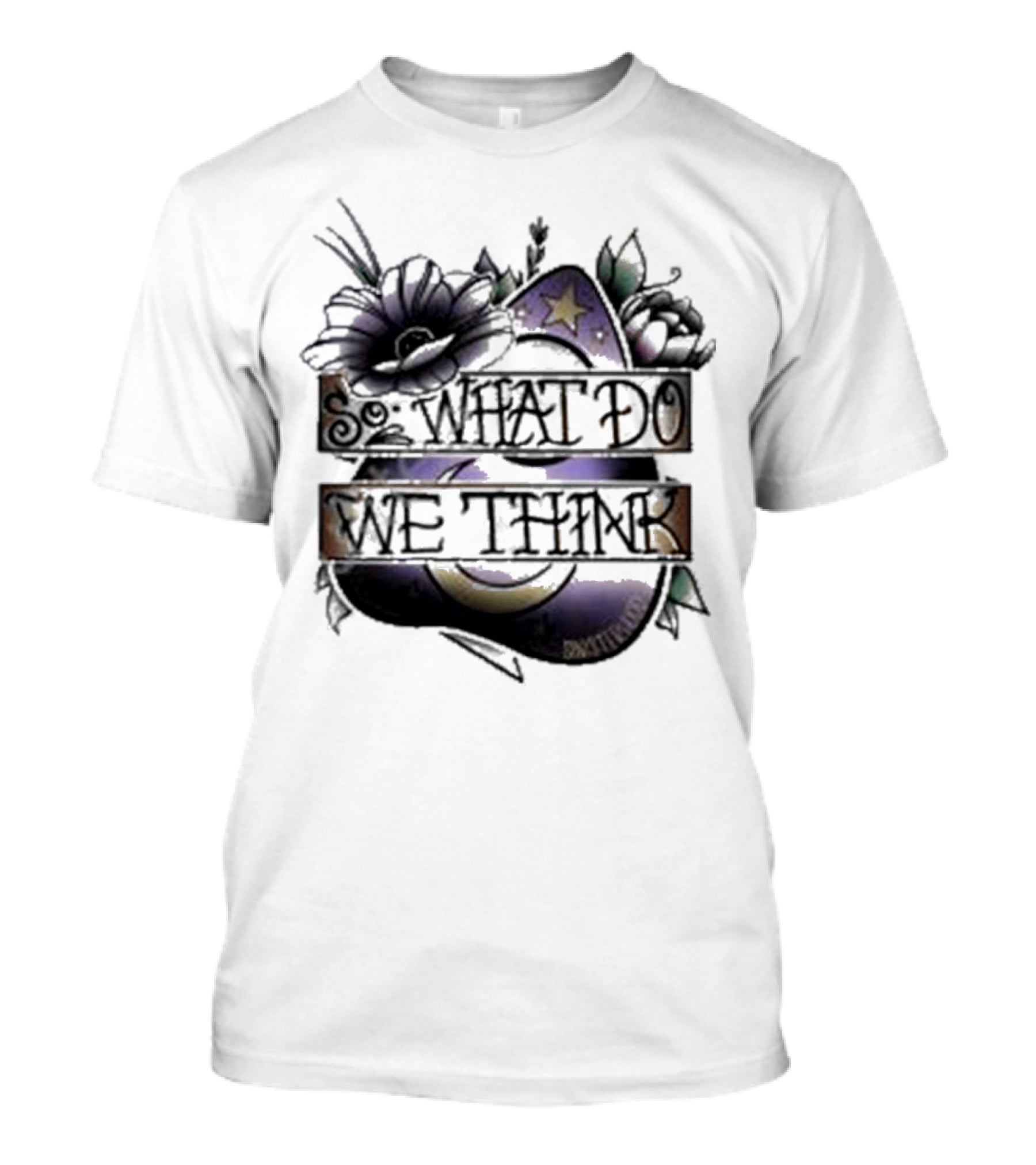 So What Do We Think Moon And Stars Floral T-Shirt