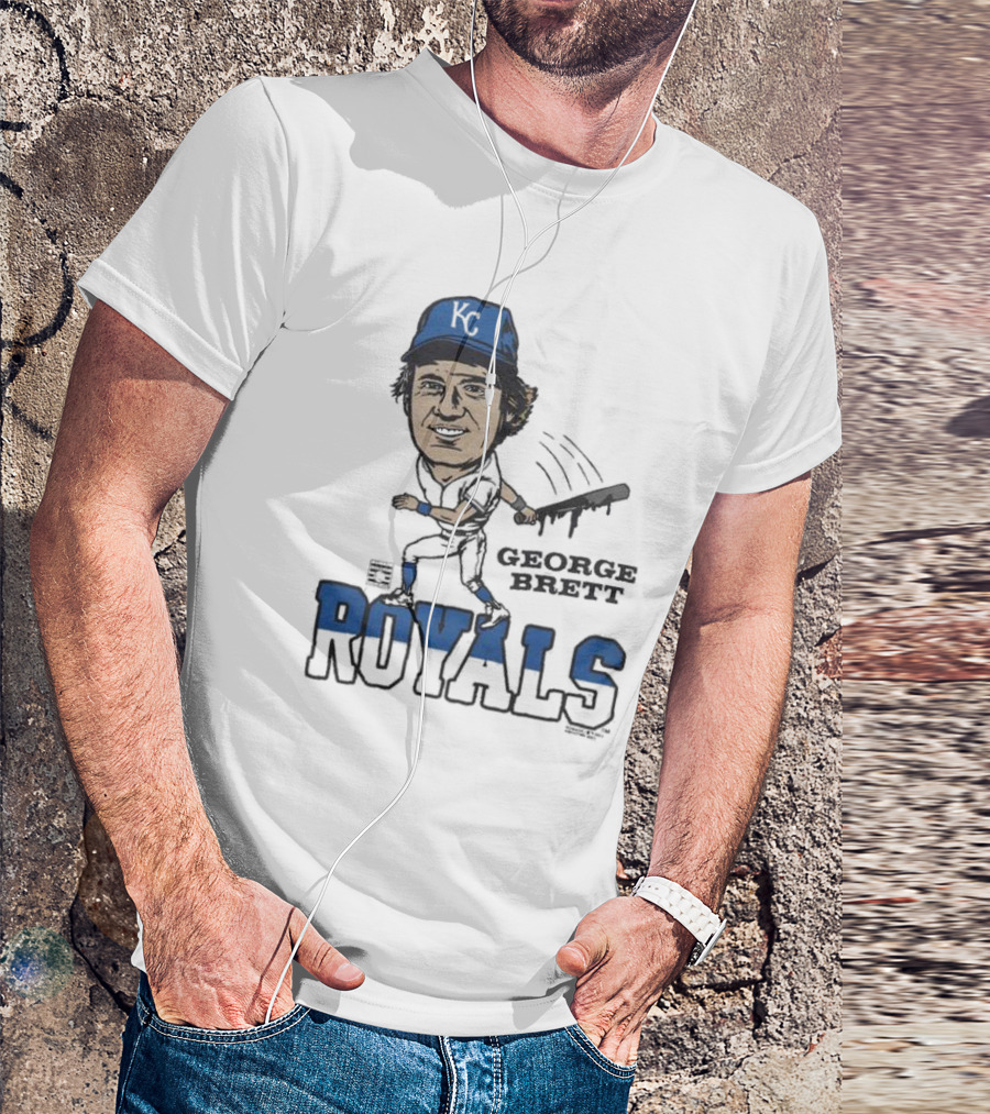 Royals George Brett KC Vintage Caricature T-Shirt