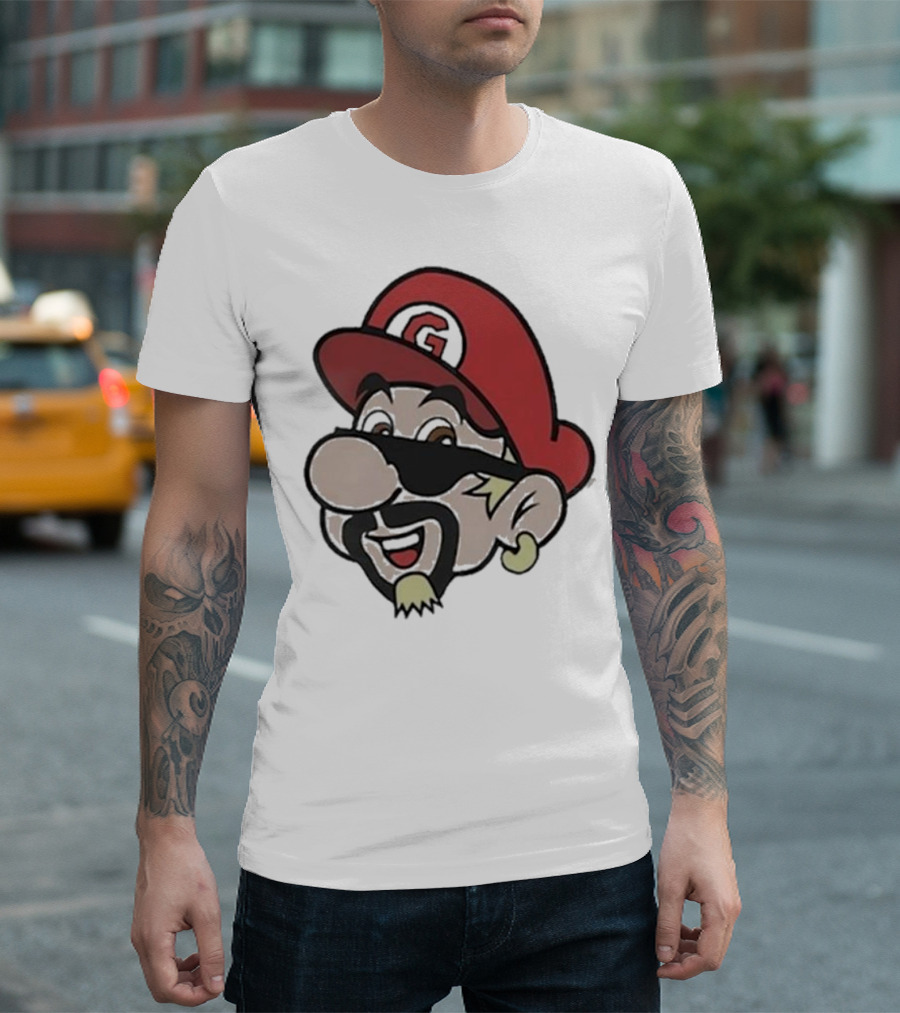 Super Fierio G Mustache Cap T-Shirt