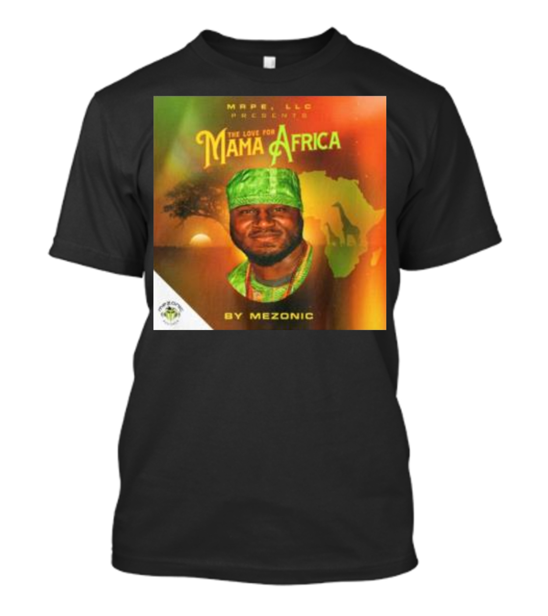 Mape LLC Presents The Love For Mama Africa By Mezonic Sunlit Silhouette Edition T-Shirt