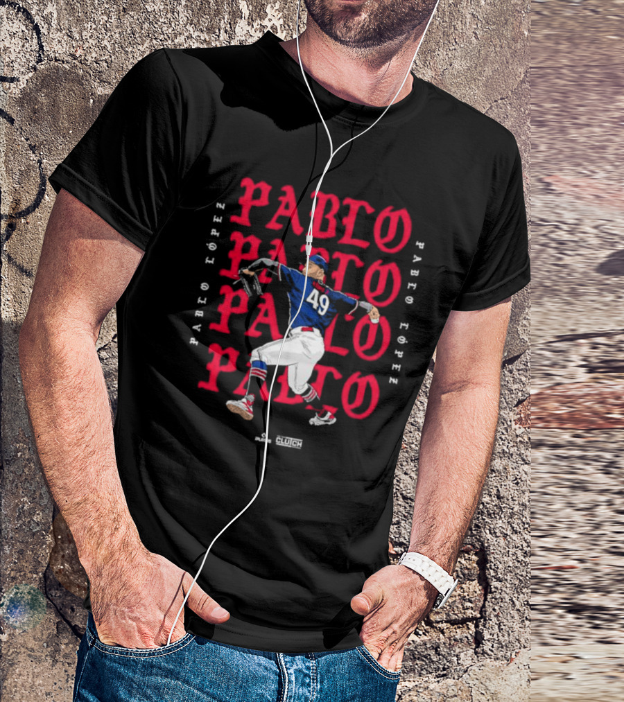 Pablo López Pitching MLBPA 49 Clutch Players T-Shirt