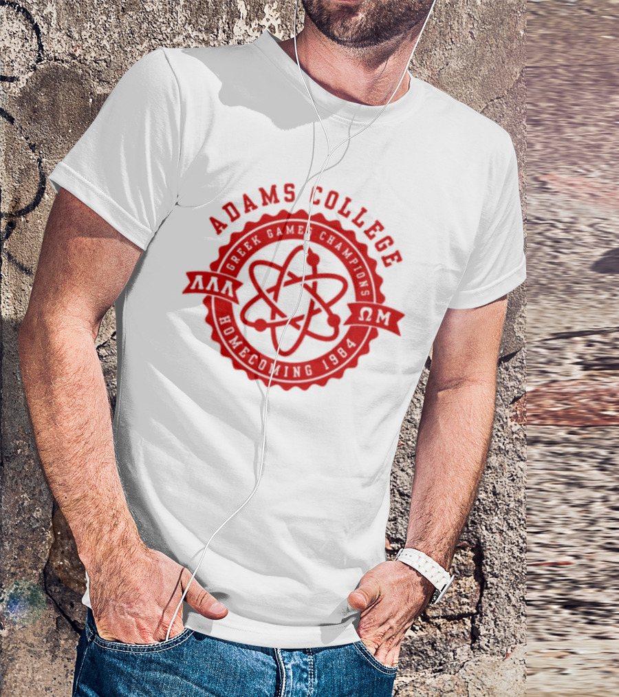 Adams College Greek Games Champions Homecoming 1984 Atomic Nerds Revenge Of The Nerds T-Shirt