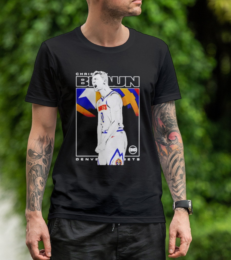 Christian Braun Denver Nuggets Basketball Player With Logo And Dynamic T-Shirt