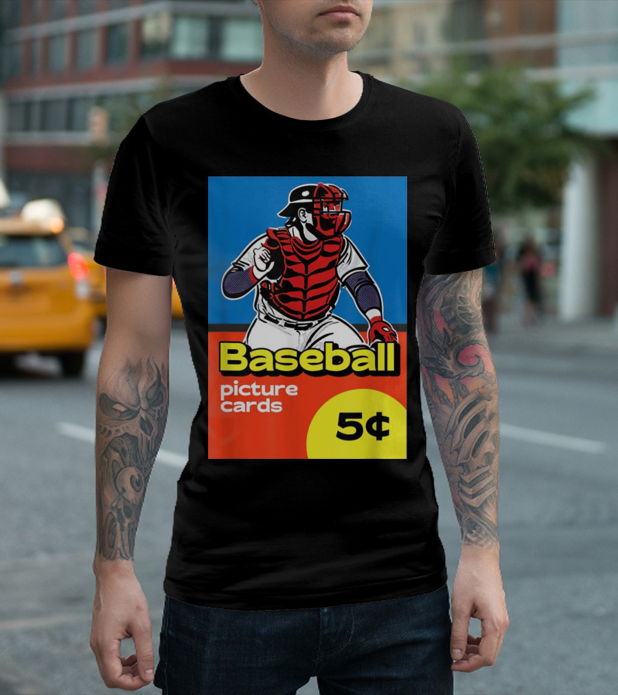 Baseball Picture Cards 5¢ Catcher T-Shirt