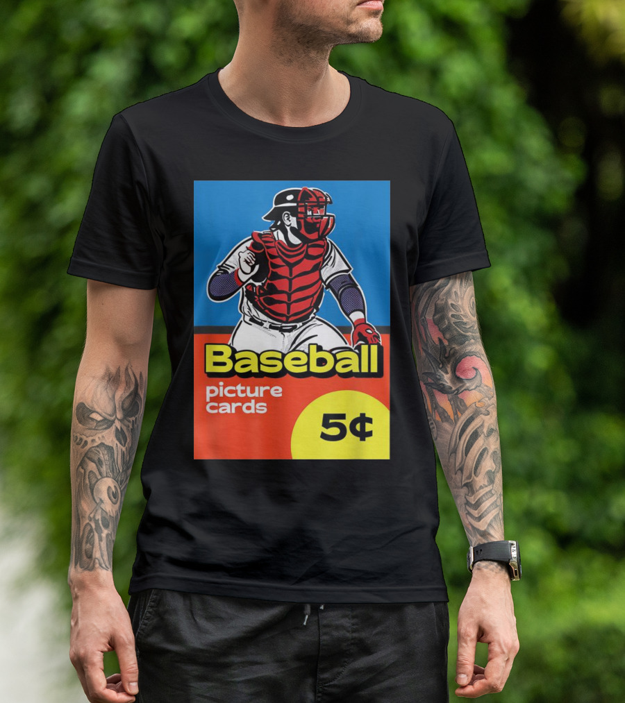 Baseball Picture Cards 5¢ Catcher T-Shirt