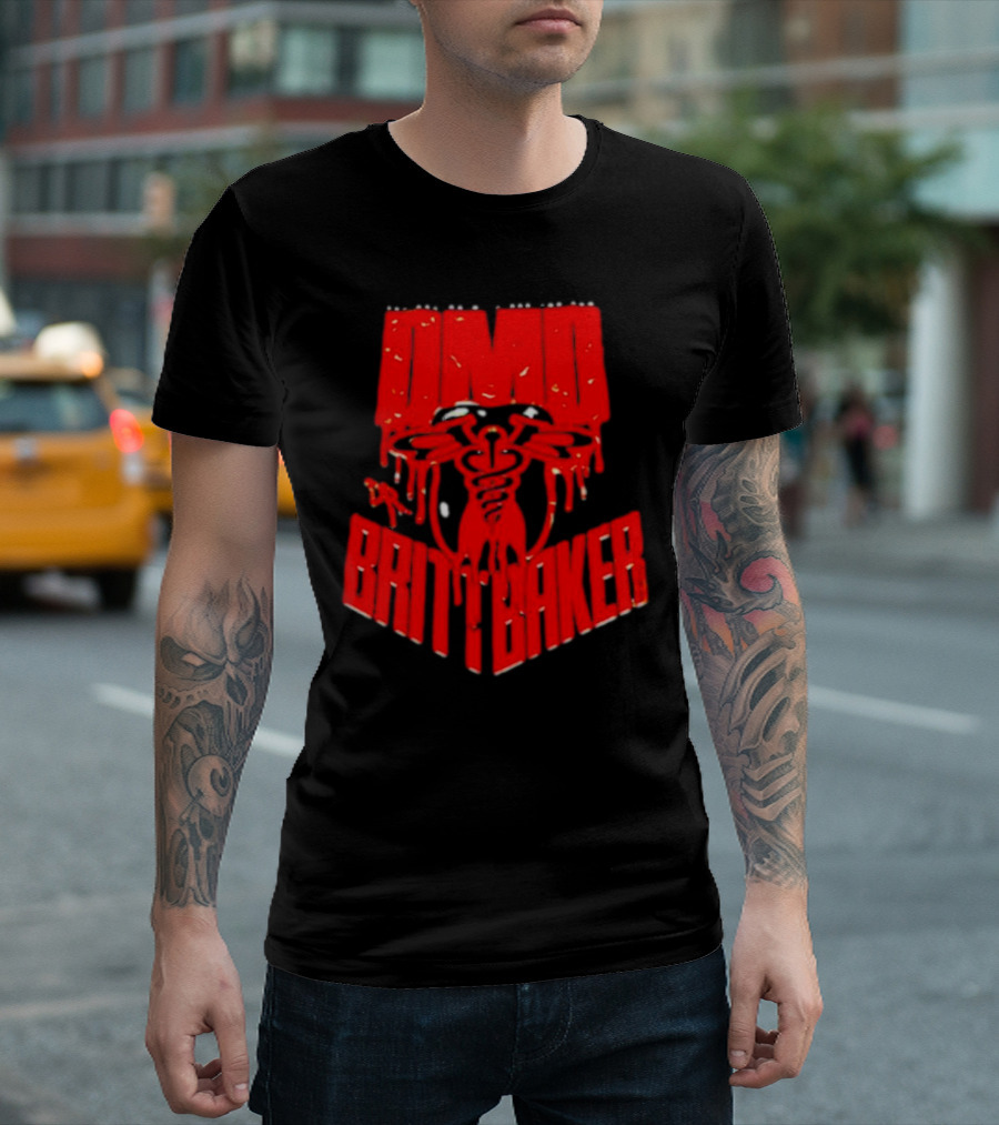 DMD Dr Britt Baker Lockjaw Red Text T-Shirt