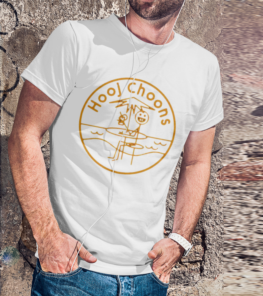Hooj Choons Energy 52 Cafe Del Mar Caramel Stick Figure Beach Scene T-Shirt
