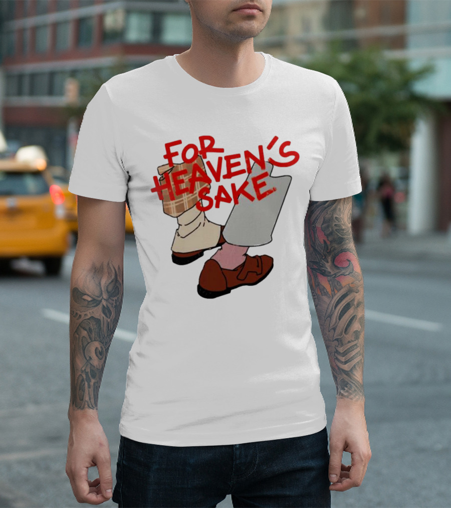 For Heaven's Sake Good Omens Walking Shoes T-Shirt