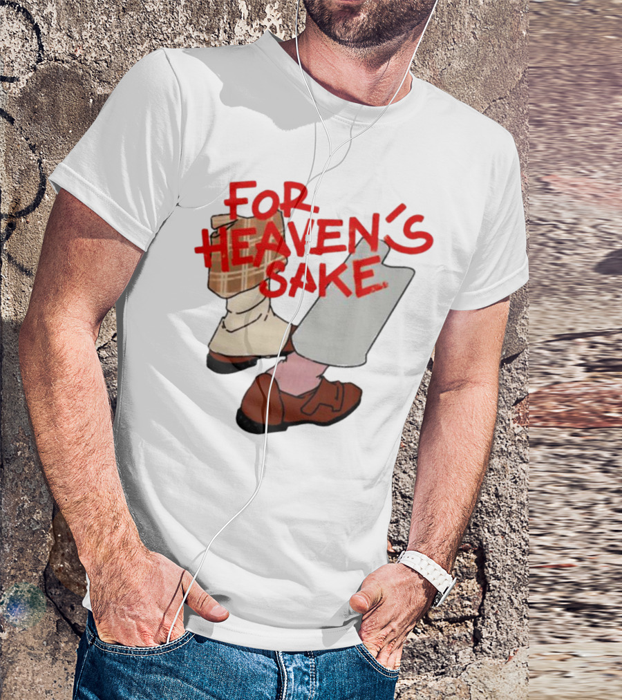 For Heaven's Sake Good Omens Walking Shoes T-Shirt