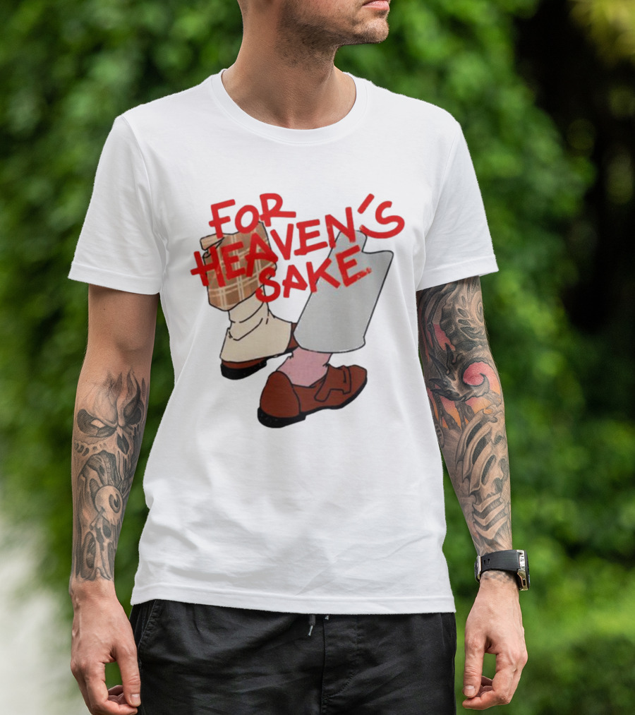 For Heaven's Sake Good Omens Walking Shoes T-Shirt