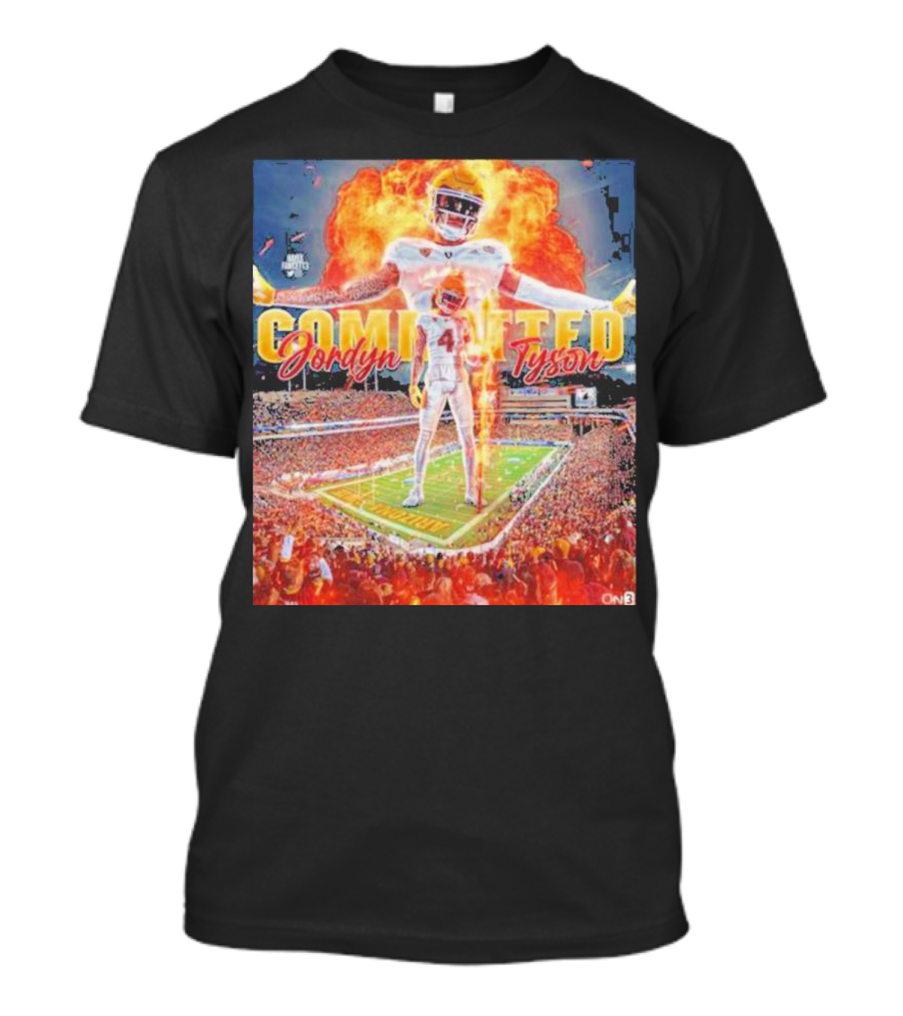 Jordyn Tyson Committed To Arizona State Football Stadium Scene T-Shirt
