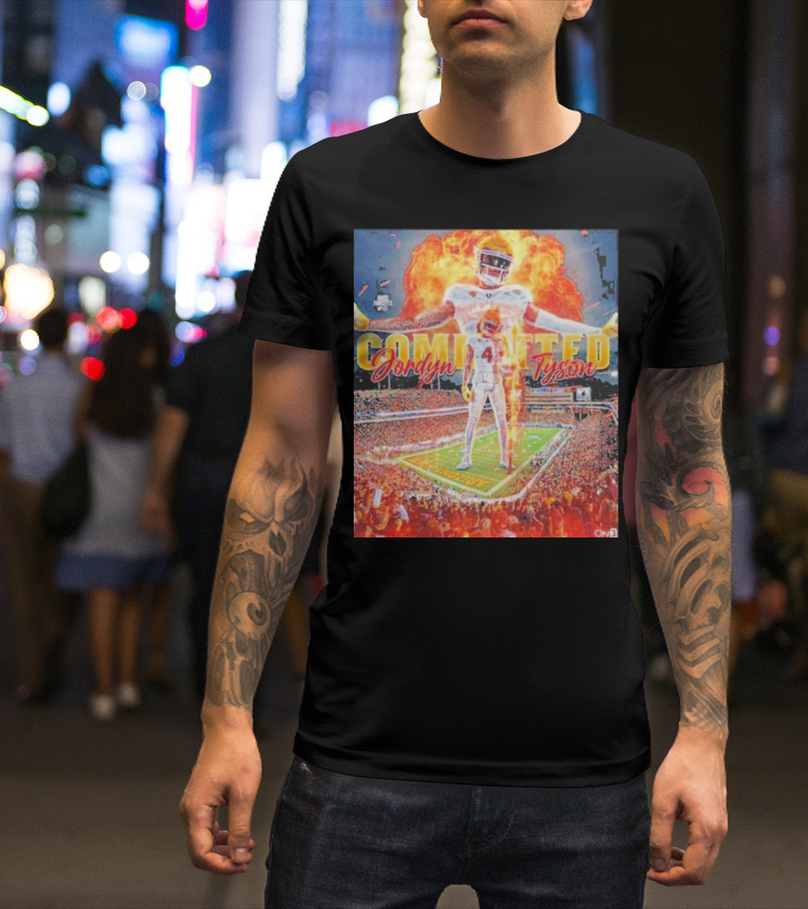 Jordyn Tyson Committed To Arizona State Football Stadium Scene T-Shirt