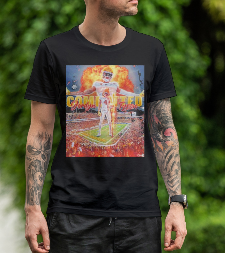 Jordyn Tyson Committed To Arizona State Football Stadium Scene T-Shirt