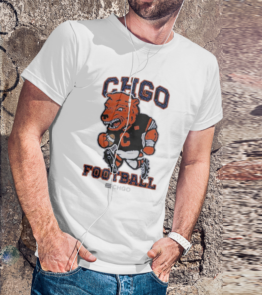 CHGO Football Bear Mascot Chicago Football T-Shirt