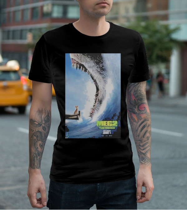 MEG 2 The Trench Shark Image Theater Release August 4 T-Shirt