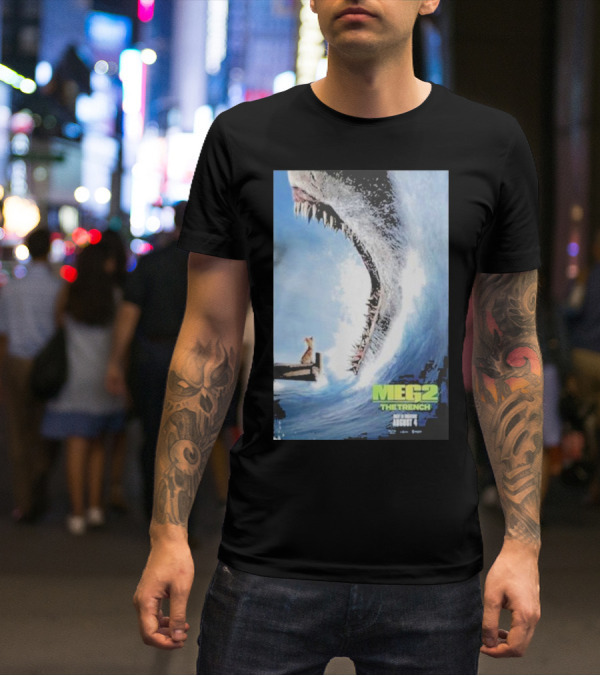 MEG 2 The Trench Shark Image Theater Release August 4 T-Shirt