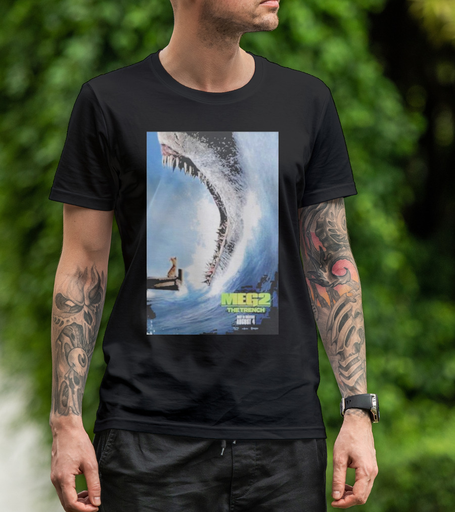 MEG 2 The Trench Shark Image Theater Release August 4 T-Shirt