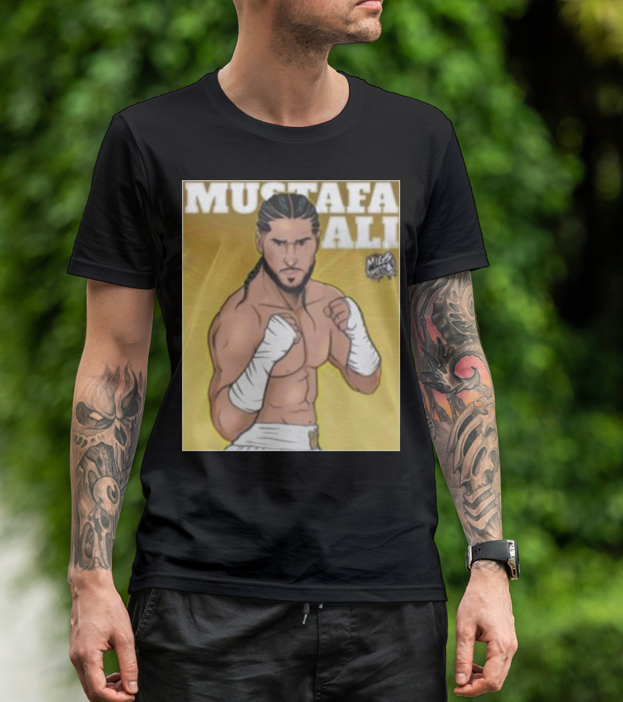 Mustafa Ali Boxer Migs Media T-Shirt