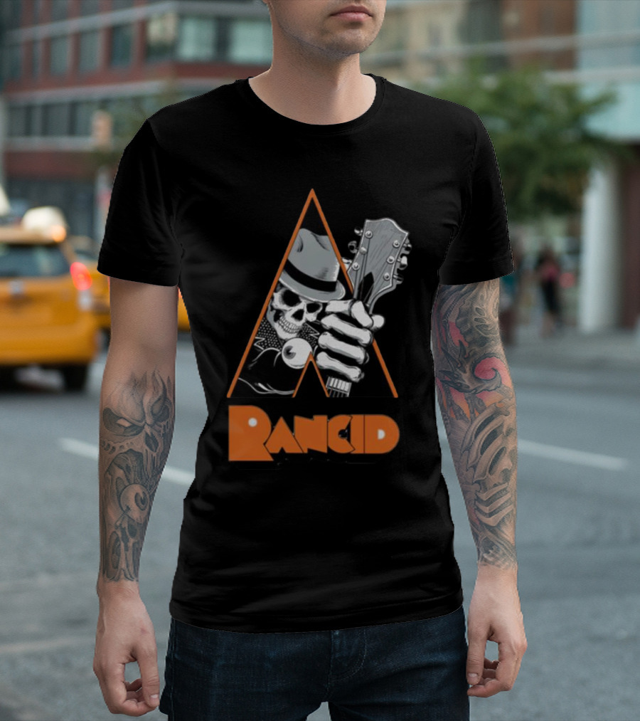 Pvnx Rancid Skull Guitar Fedora T-Shirt