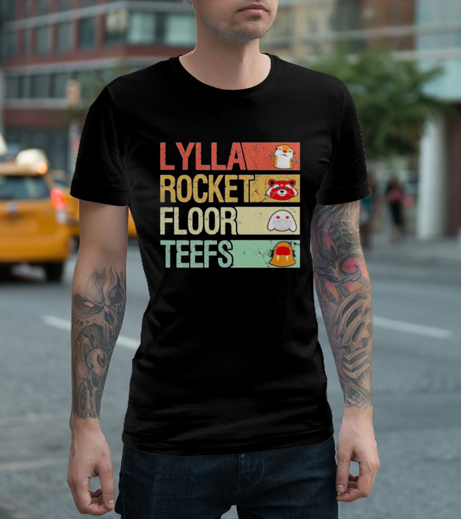 Lylla Rocket Floor Teefs Guardians Icons T-Shirt