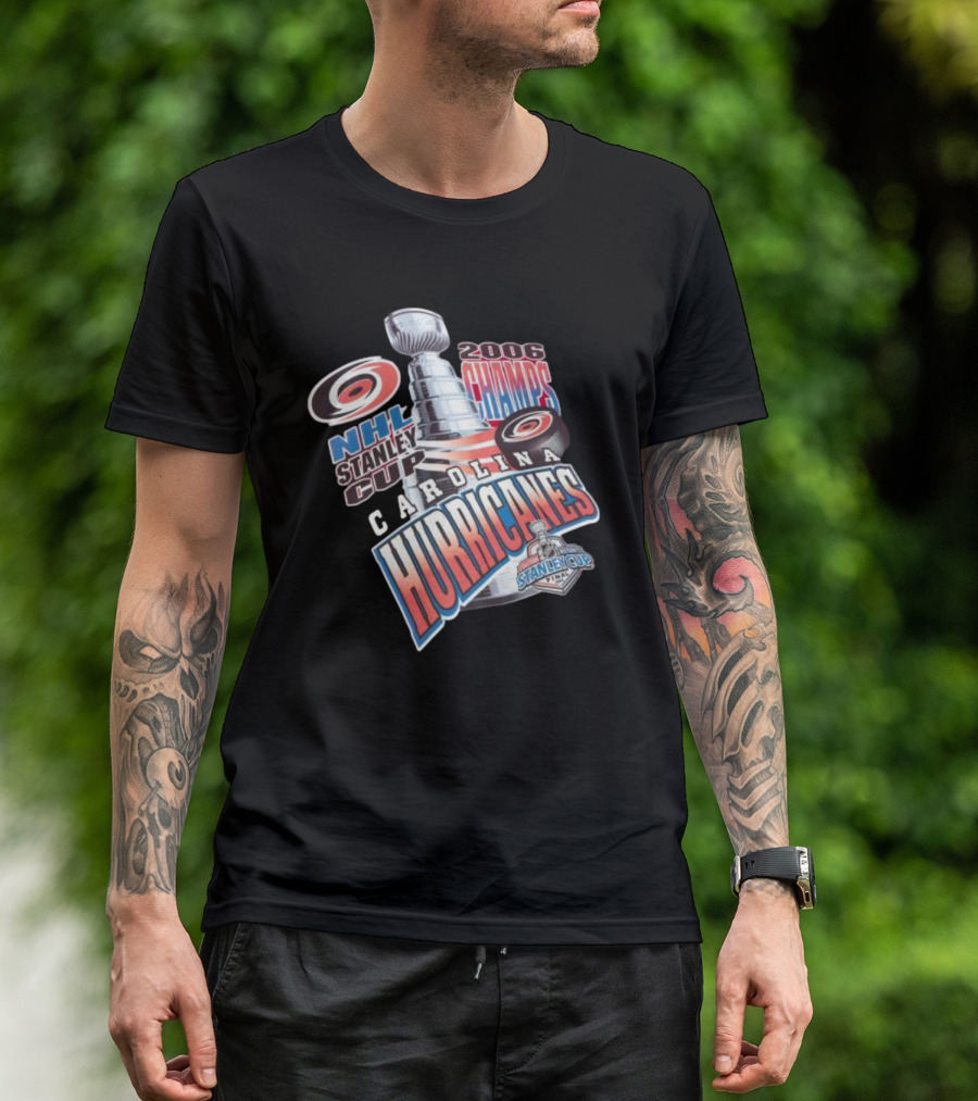Mitchell And Ness Carolina Hurricanes NHL Stanley Cup 2006 Champs T-Shirt