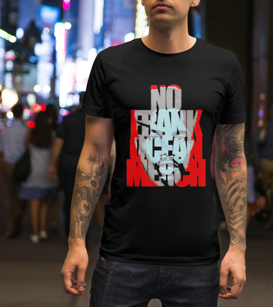 No Frank Ocean Merch Bold Text Face T-Shirt