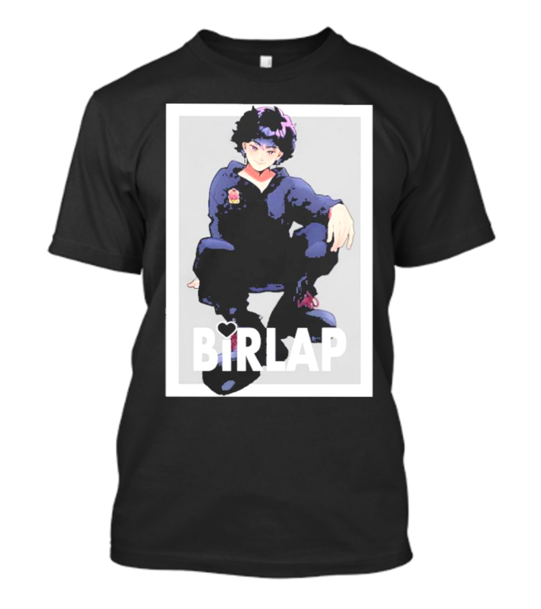 The King’s Choice Birlap Anime Character With Heart T-Shirt