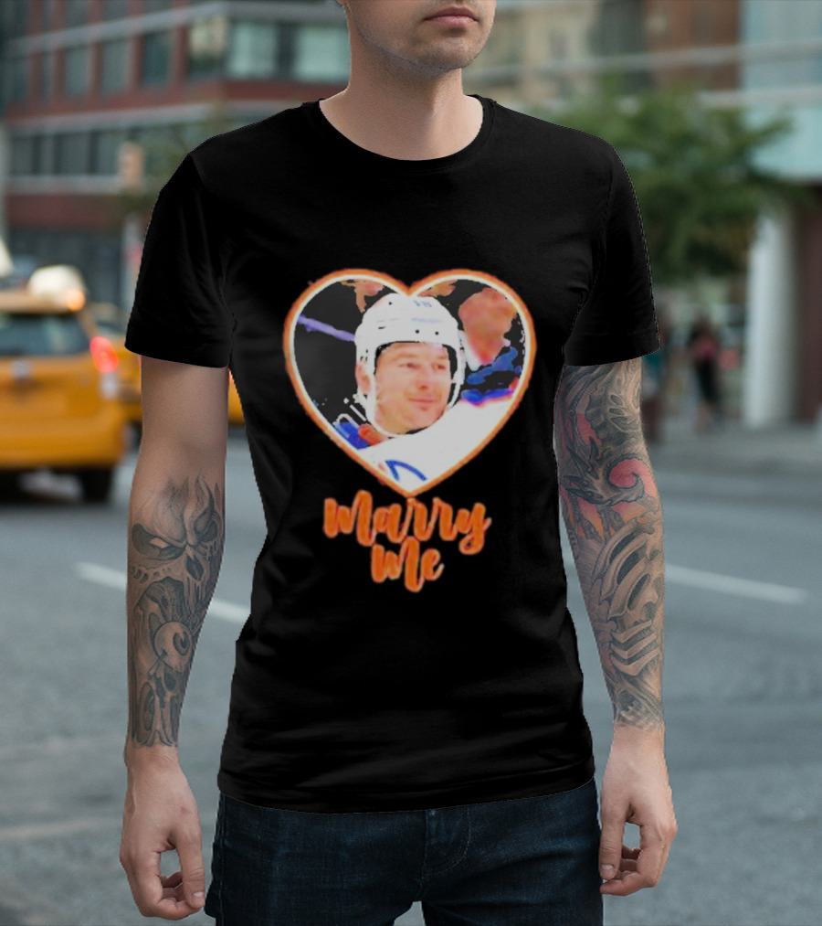 Zach Hyman Heart Shape Marry Me T-Shirt