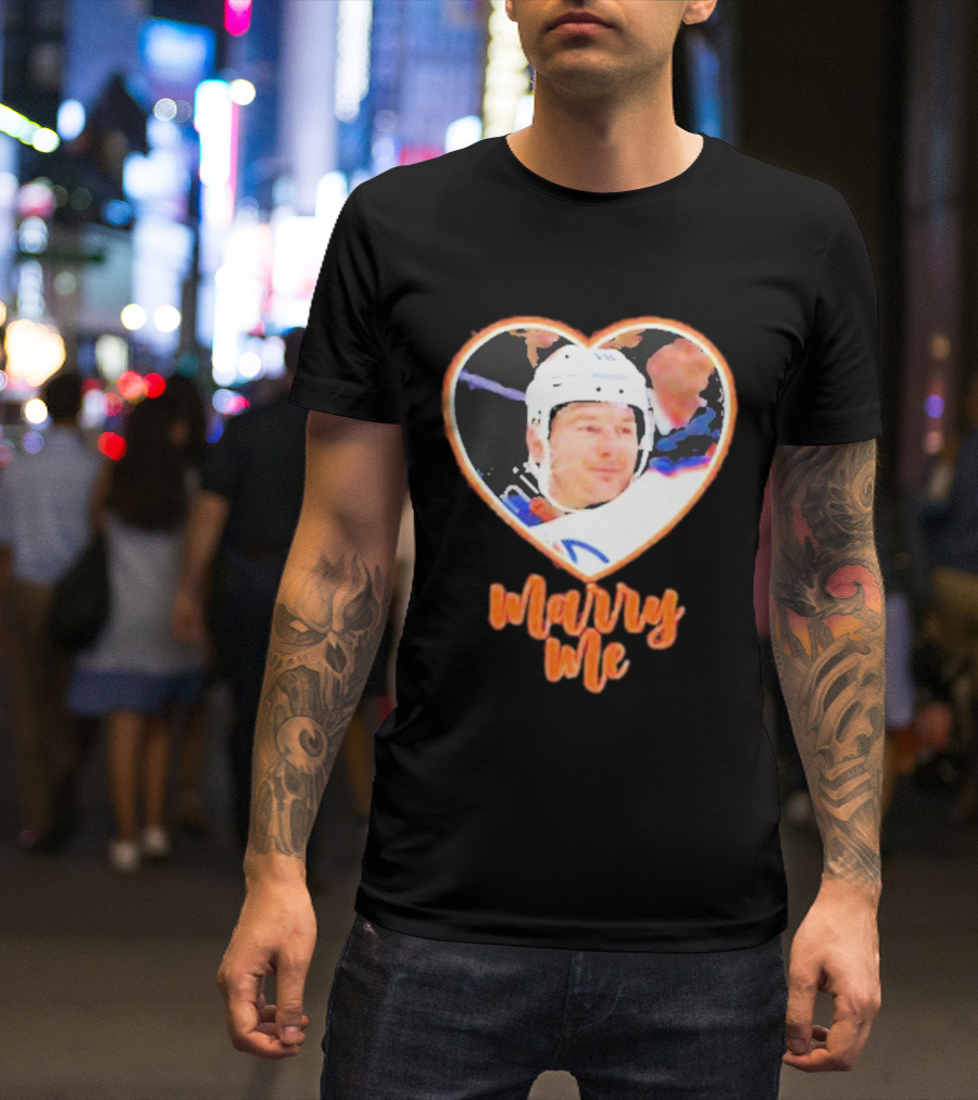 Zach Hyman Heart Shape Marry Me T-Shirt