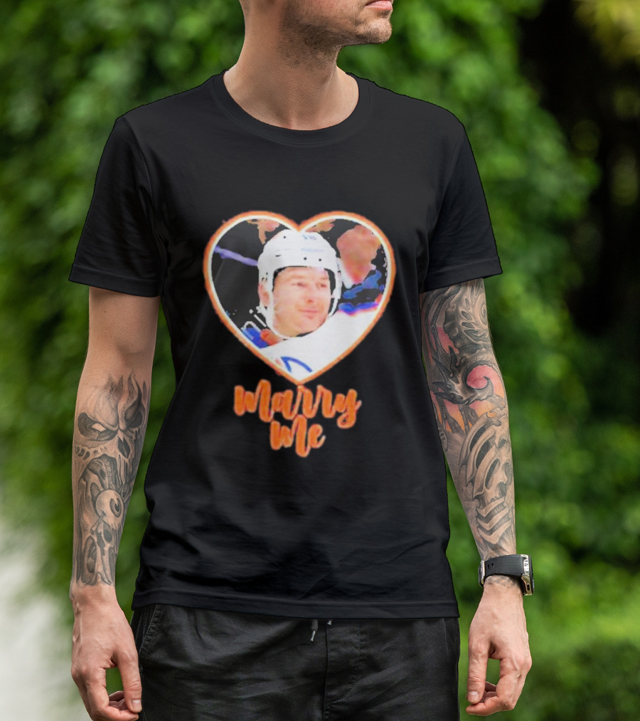 Zach Hyman Heart Shape Marry Me T-Shirt
