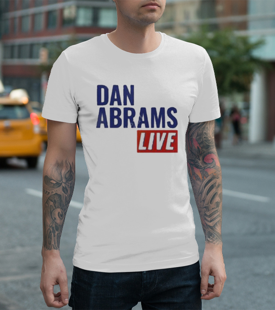 Dan Abrams Live Show Bold Text Red and Blue T-Shirt