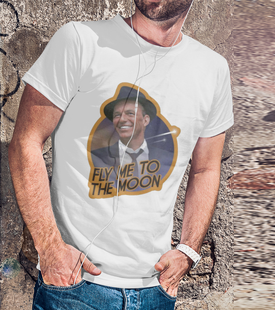 Frank Sinatra Fly Me To The Moon Vintage Iconic Singer T-Shirt